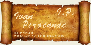 Ivan Piroćanac vizit kartica